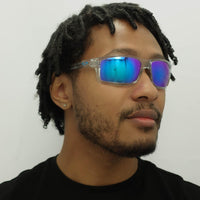 Oakley Sunglasses Sylas OO9448-04 Polished Clear Prizm Sapphire