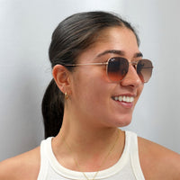 Ray-Ban Sunglasses Hexagonal RB3548N 9069A5 Polished Bronze Copper Brown Gradient