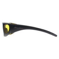 Montana Fit Over Glasses Night Driving Sunglasses MFO1 F Matte Black Yellow Polarized