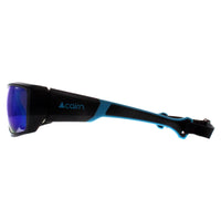 Cairn Sunglasses Skim 102 Matte Black Azure Flash Blue Mirrored Hydrophobic Watersports