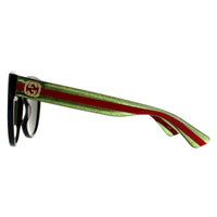 Gucci Sunglasses GG0035SN 002 Black With Green and Red Glitter Green