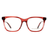 Emporio Armani Glasses Frames EA3228 6057 Shiny Bordeaux on Light Brown Women