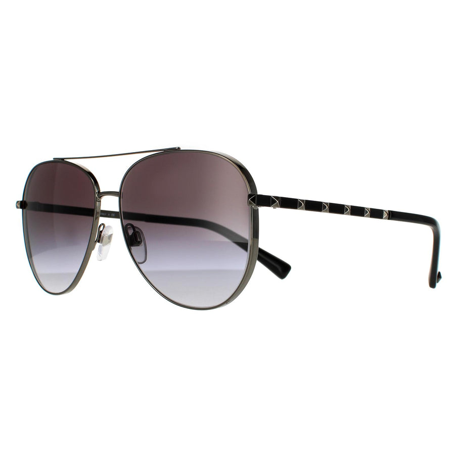 Valentino Sunglasses VA2047 30398G Gunmetal Black Gradient