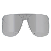 Alexander McQueen Sunglasses AM0313S 007 Silver Silver Mirror
