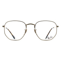 Ray-Ban Glasses Frames RX6448 Hexagonal 2500 Arista Gold Men Women
