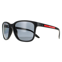 Prada Sport Sunglasses PS02WS DG002G Black Rubber Dark Grey Polarized