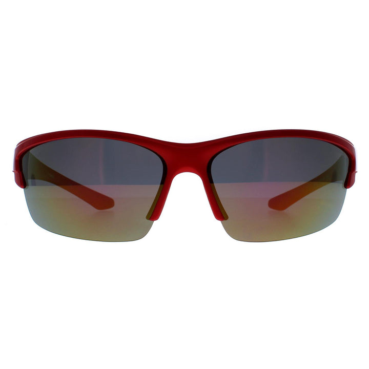 Polaroid Sport Sunglasses P7413 33W JB Shiny Red Grey Silver Mirror Polarized