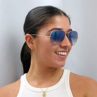 Ray-Ban Sunglasses Aviator 3025 Gold Gradient Light Blue 001/3F