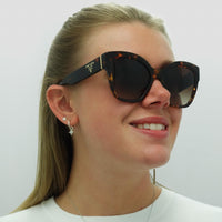 Prada Sunglasses PR17ZS VAU6S1 Honey Tortoise Brown Gradient