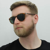 Persol Sunglasses PO3152S 115731 Striped Brown Green