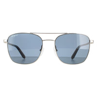 Salvatore Ferragamo Sunglasses SF158S 045 Silver Light Blue