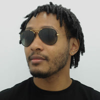 Ray-Ban Sunglasses Aviator Full Colour RB3025JM 919671 Black On Gold Grey Gradient