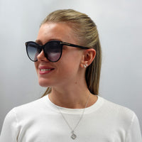 Tom Ford Sunglasses Maxim FT0787 01B Shiny Black Smoke Grey Gradient