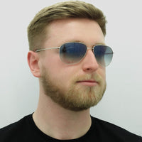 Oliver Peoples Sunglasses Benedict 1002 5241/3F Silver Chrome Sapphire VFX