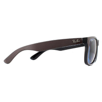 Ray-Ban Sunglasses Justin 4165 647080 Brown Metallic on Black Dark Blue 55mm