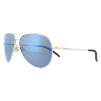 Serengeti Sunglasses Carrara 8547 Shiny Silver Mineral Polarized 555nm Blue