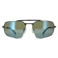 Serengeti Sunglasses Hinkley SS570006 Shiny Silver Saturn 555nm Blue Polarized