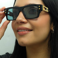 Dita Sunglasses Grandmaster Seven DTS407-A-01 Black Yellow Gold Dark Turquoise