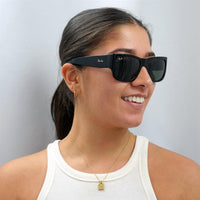 Ray-Ban Sunglasses Nomad RB2187 901/31 Shiny Black Green G-15