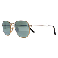 Ray-Ban Sunglasses Hexagonal 3548N 001/30 Gold Silver Mirror 54mm
