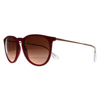 Ray-Ban Sunglasses RB4171 Erika 6815A5 Polished Rubber Violet Pink Gradient Brown