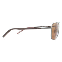 Serengeti Sunglasses Tellaro 8821 Shiny Gunmetal Dark Brown Mineral Polarized Drivers Brown