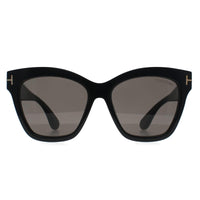 Tom Ford Sunglasses Elvira FT1217 01A Shiny Black Grey with Light Mirror