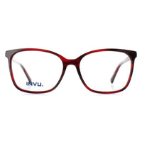 INVU Glasses Frames B4107 C Transparent Burgundy Women