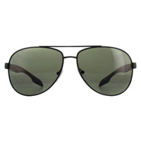 Prada Sport Sunglasses 53PS DG05X1 Black Rubber Green