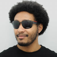 Prada Sport Sunglasses PS56VS 1BO02G Matte Black Dark Grey Polarized