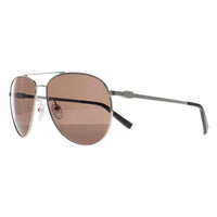 Salvatore Ferragamo Sunglasses SF157S 045 Silver Brown Polarized