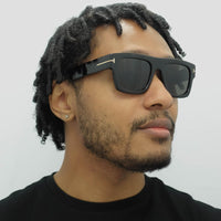 Tom Ford Sunglasses 0711 Fausto 01A Shiny Black Smoke Grey