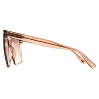 Tom Ford Sunglasses Sabrina 02 FT0764 57G Shiny Transparent Beige Brown Mirror