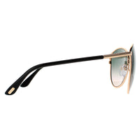 Tom Ford Sunglasses Penelope FT0320 28B Black and Gold Blue to Peach Gradient