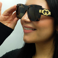 Gucci Sunglasses GG1688S 002 Dark Havana with Gold Brown