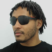 Prada Sport Sunglasses PS56VS 1BO02G Matte Black Dark Grey Polarized