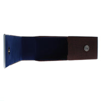 Skaga semi-hard brown medium faux leather Sunglasses Case with cleaning cloth