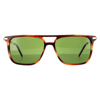 Salvatore Ferragamo Sunglasses SF966S 216 Striped Brown Solid Green