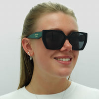 Prada Sunglasses PR15WS 1AB5Z1 Black Dark Grey Polarized