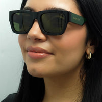 Gucci Sunglasses GG1668S 003 Black with Green and Red Green