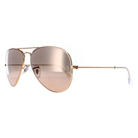 Ray-Ban Sunglasses Aviator 3025 Gold Brown-Pink Silver Mirror 001/3E 58mm