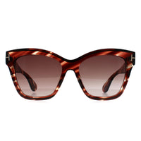 Tom Ford Sunglasses Elvira FT1217 55T Coloured Havana Bordeaux Gradient