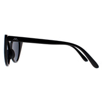 Montana Sunglasses - Womens Cat-Eye MP71 - Matte Black Frame - Grey Polarized Lens