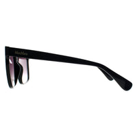 Max Mara Sunglasses MM0042 Logo9 01B Shiny Black Smoke Grey Gradient