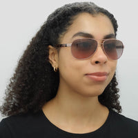 Ralph by Ralph Lauren Sunglasses 4004 915814 Rose Gold Violet Gradient Brown