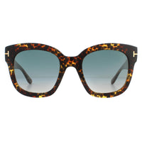 Tom Ford Sunglasses Beatrix FT0613 52B Leopard Havana Blue Gradient