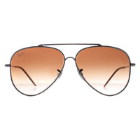 Ray-Ban Sunglasses RB0101S Aviator Reverse 004/CB Gunmetal Brown Gradient