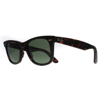 Ray-Ban Sunglasses Wayfarer 2140 Tortoise Green G-15 Polarized Medium 50mm