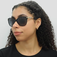 Burberry Sunglasses BE4216 30018G Black With Gold Detailing Grey Gradient