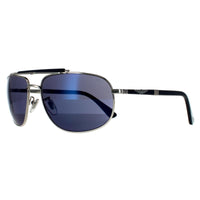Police Sunglasses SPLD44 Origins 45 E70B Shiny Palladium Blue Blue Mirrored